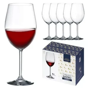 Jogo 6 Taças Cristal Titanium Vinho Tinto 580ml